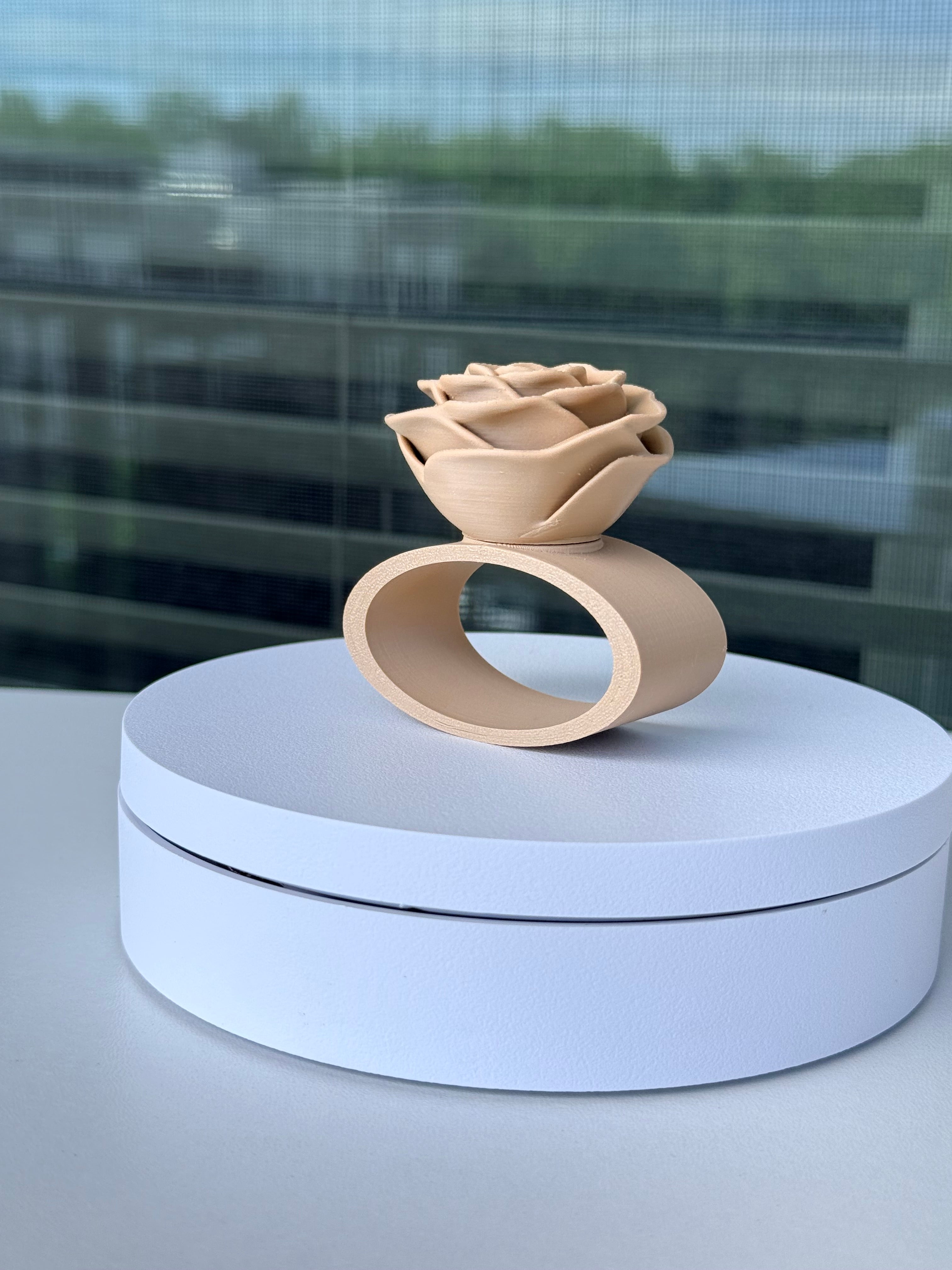 Rose Napkin Ring - Interchangeable Top