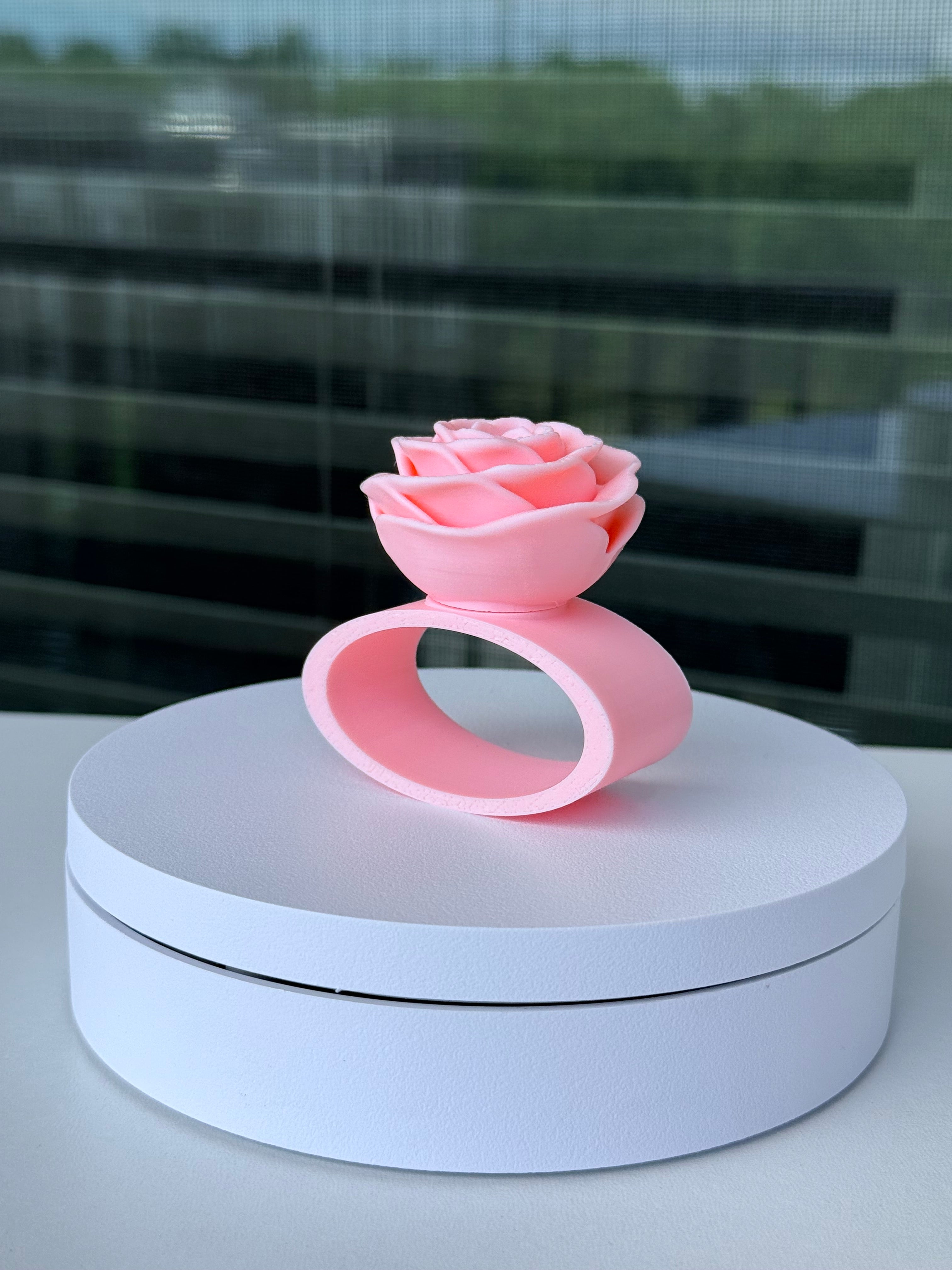 Rose Napkin Ring - Interchangeable Top