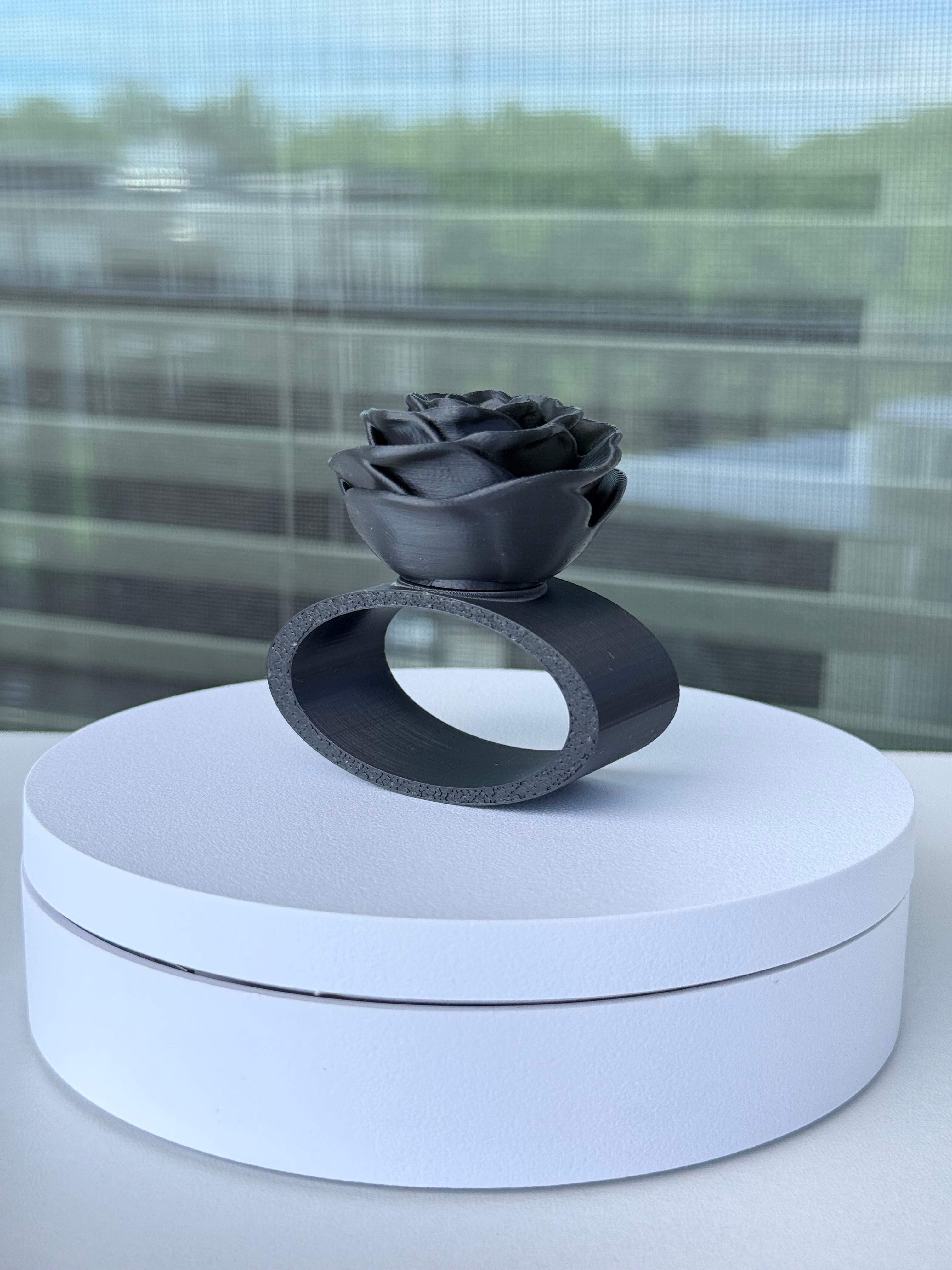 Rose Napkin Ring - Interchangeable Top