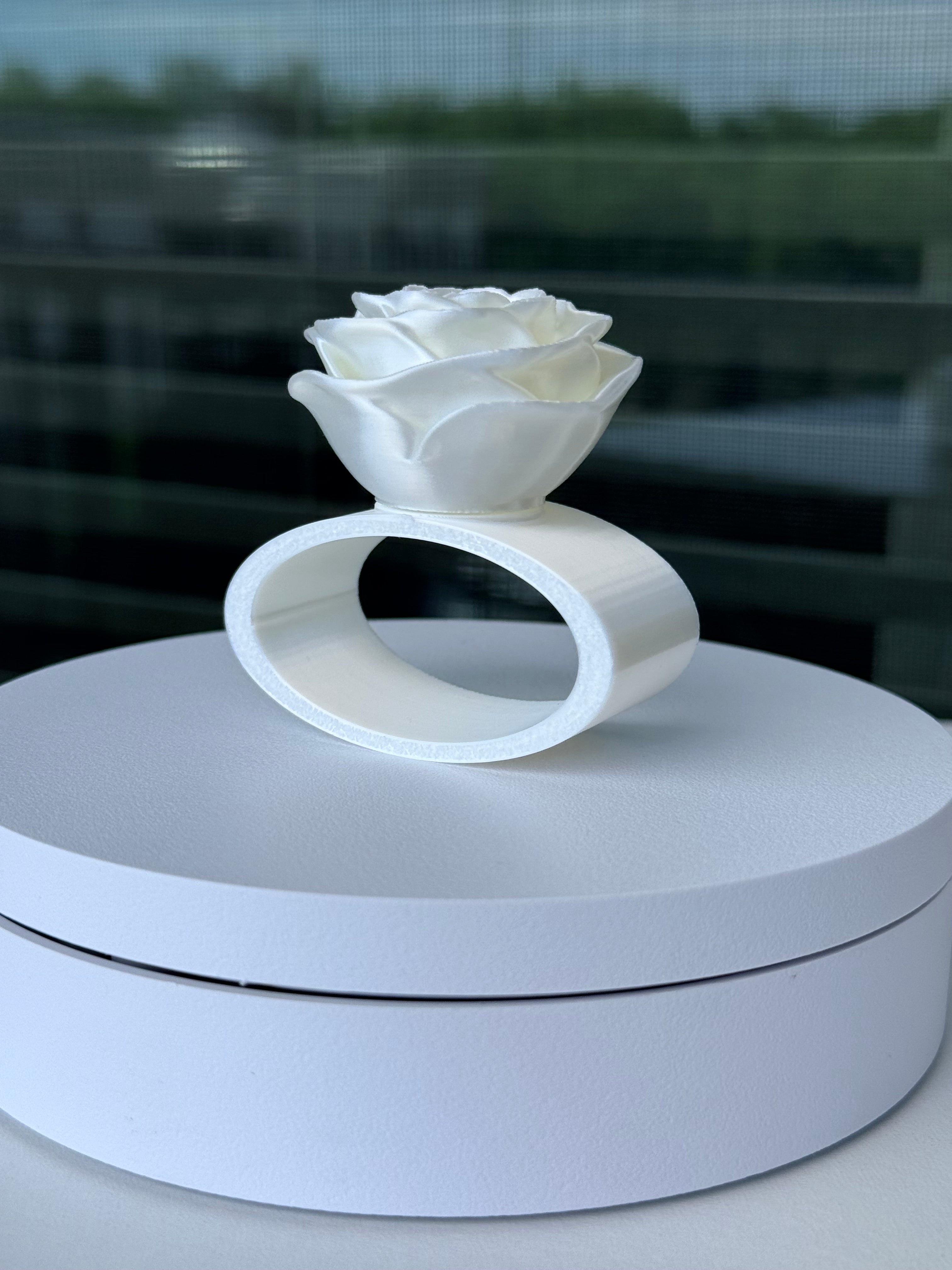 Rose Napkin Ring - Interchangeable Top