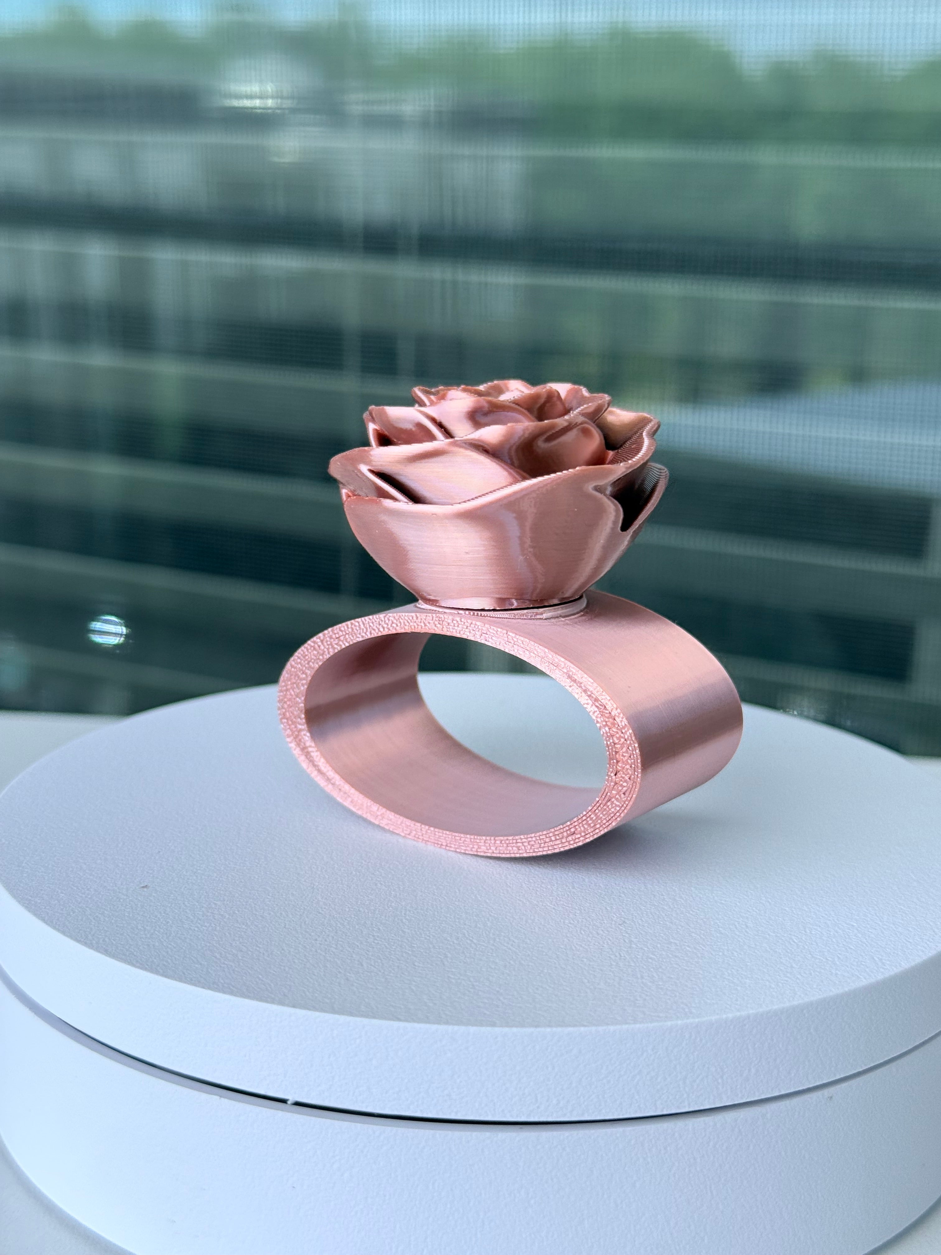 Rose Napkin Ring - Interchangeable Top