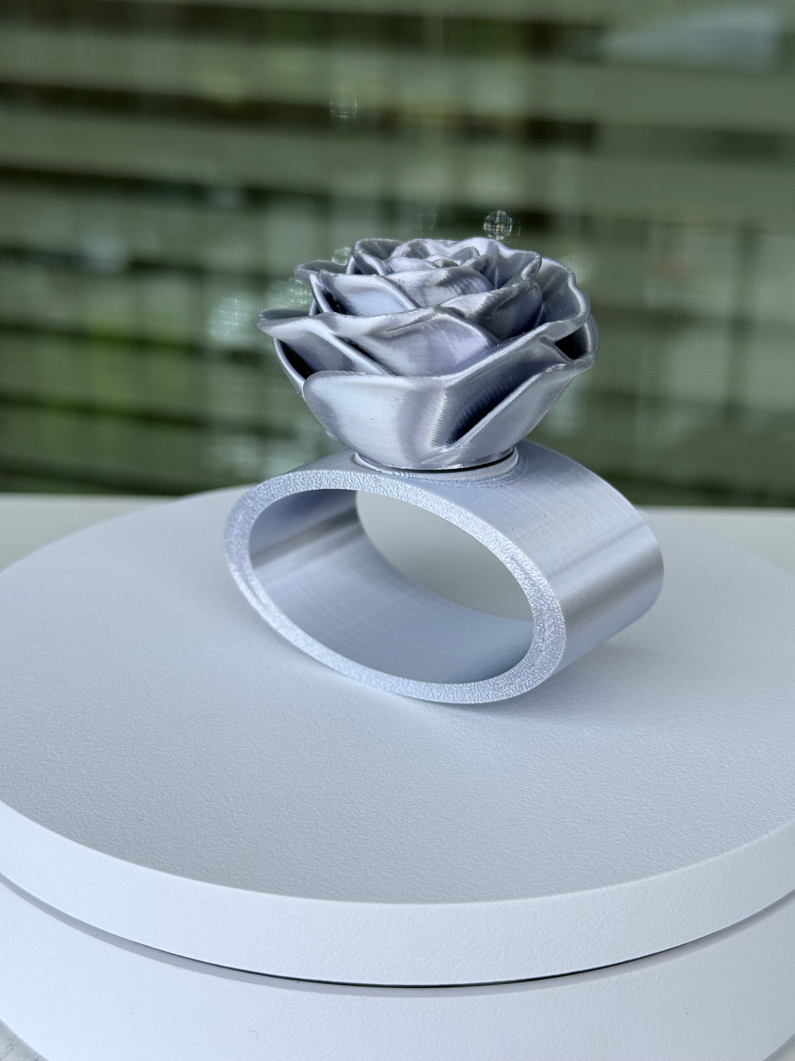 Rose Napkin Ring - Interchangeable Top