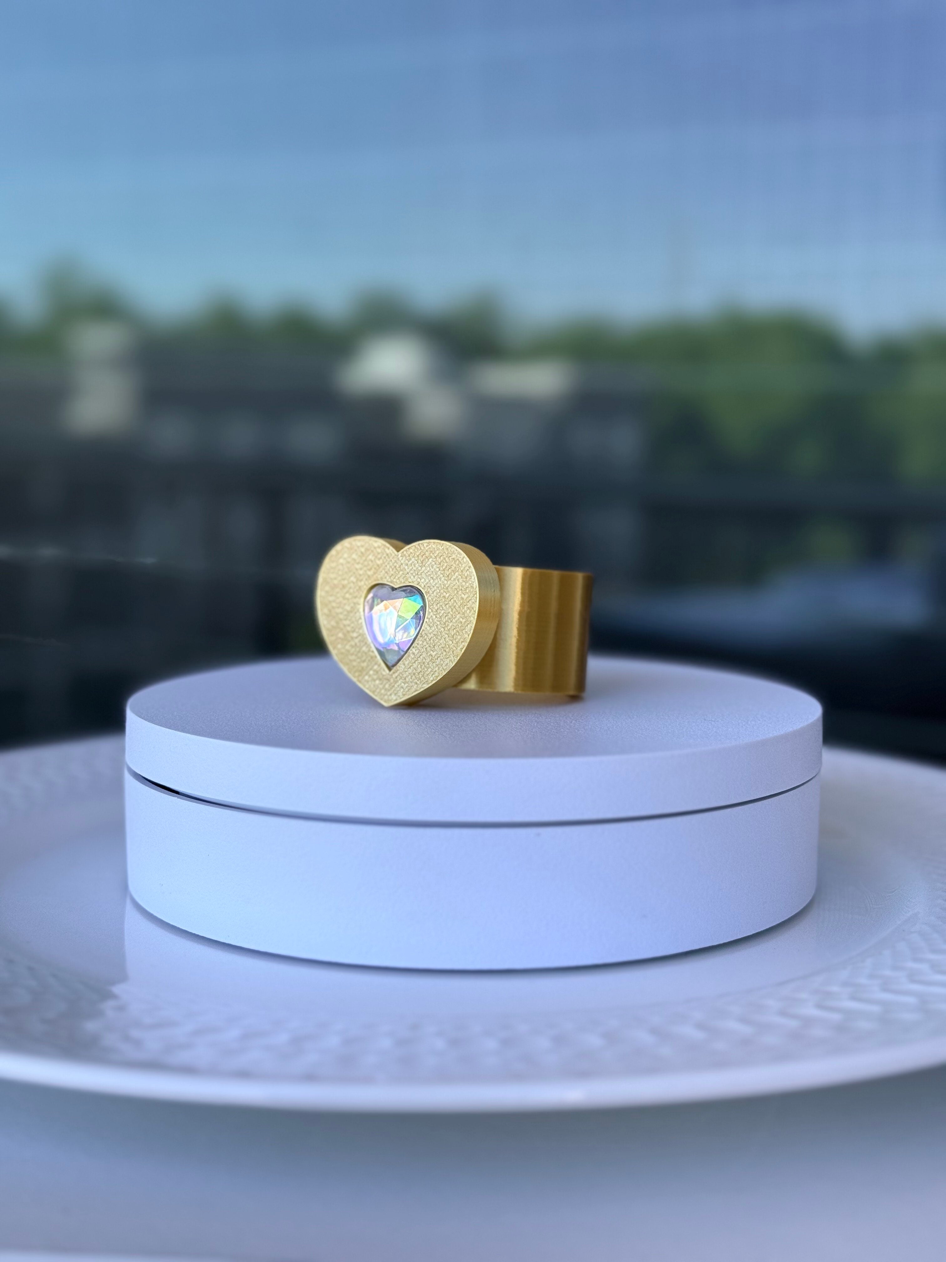 Shine Heart Napkin Ring - Interchangeable Top