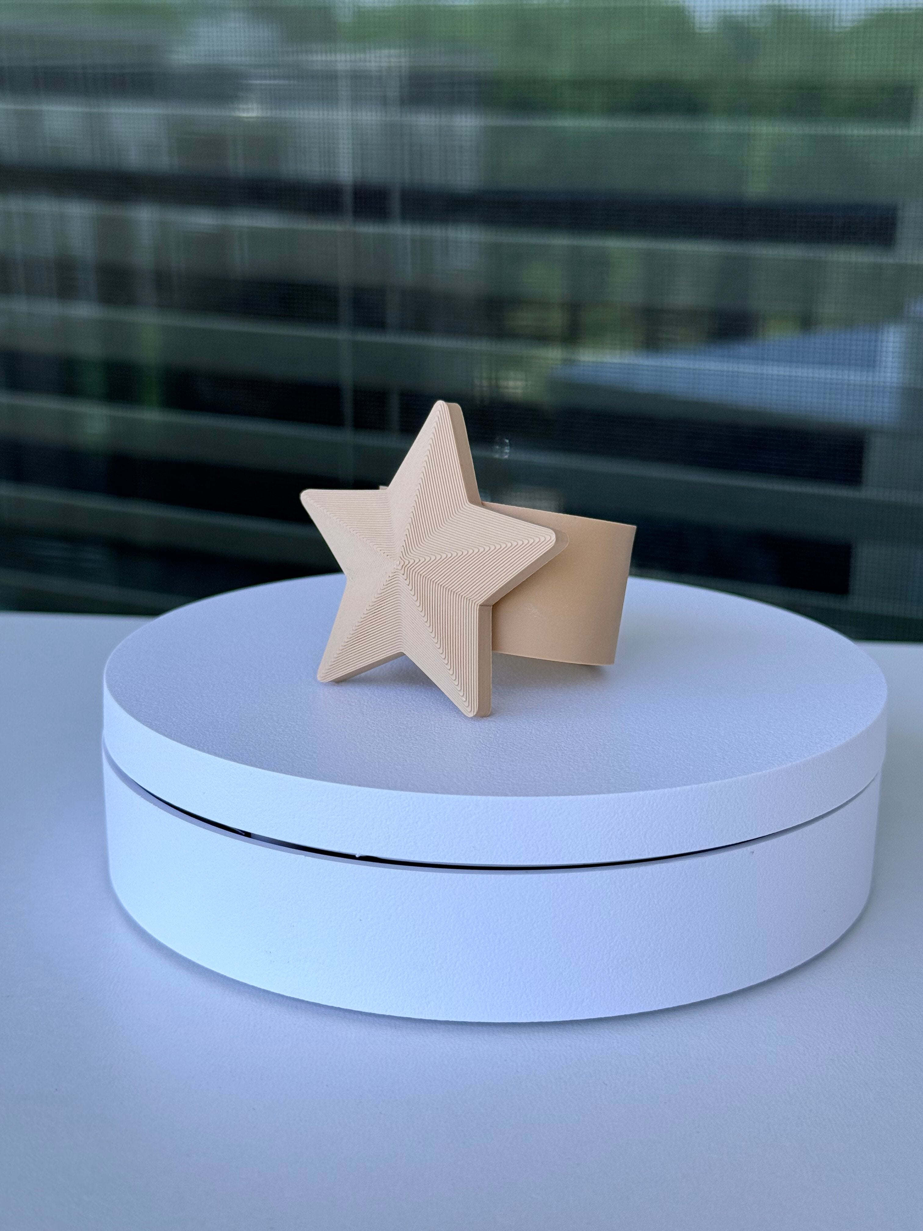 Star Napkin Ring - Interchangeable Top