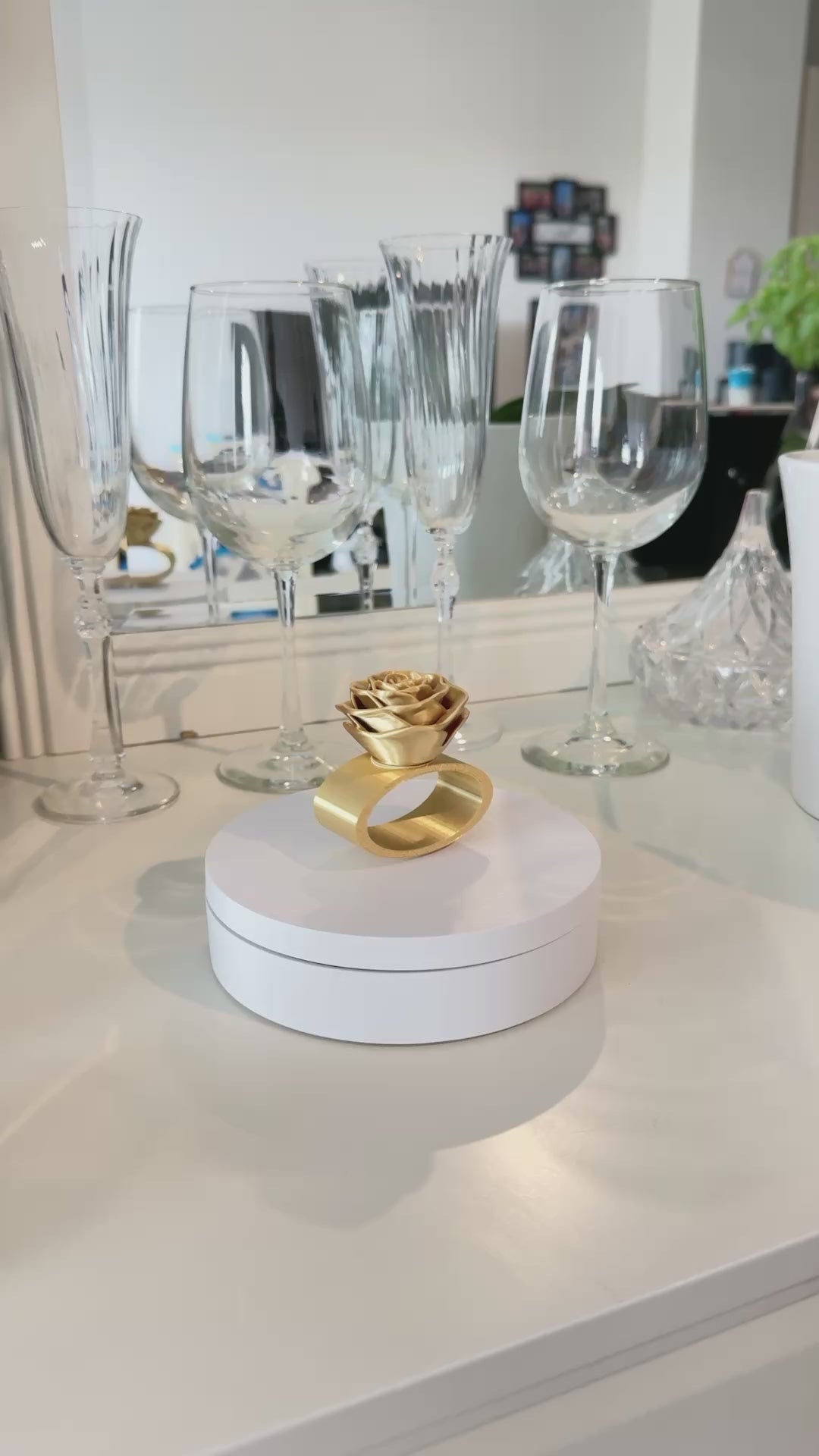 Rose Napkin Ring - Interchangeable Top
